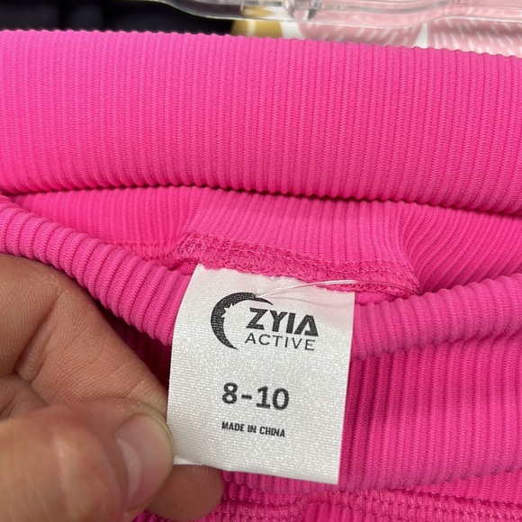 Zyia Active Pink Ribbed Leggings NWT Size 8-10 - Picture 7 of 7